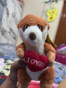 Cute Meerkat Plush Toy with Heart