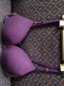 Comfortable Soft Padded Purple Bra