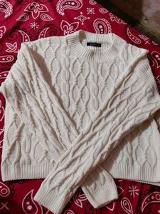 Cream Cable Knit Sweater