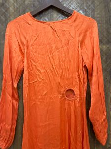 Orange Maxi Dress with Cut-out Detail(Brand new )