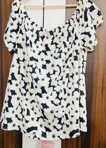 Off-Shoulder Floral Print Top