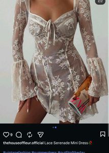 35167. Vintage Lace Mini Dress