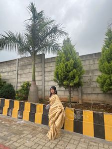 Elegant Gold Saree