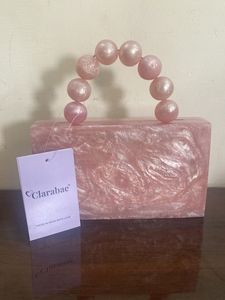Clarabae Pink Marble Clutch
