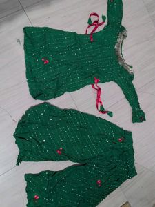 Green Kurta Set