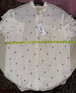 Men's Paisley Print Button-Down Shirt