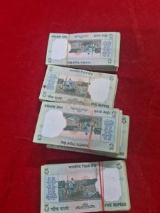 Bulk 5 Rupee Indian Banknotes 500 pcs total AUNC