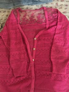 Pink Lace Cardigan