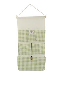 🚨Reduced Price To 700 Coins Grab Now !! 🚨 Light Green checkered Multi-Utility Fabric Organizers For Childern And Adults