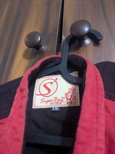 SuperBoys Dark Brown and Red Shirt