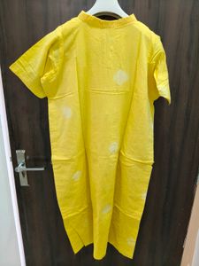 Yellow Cotton Kurta