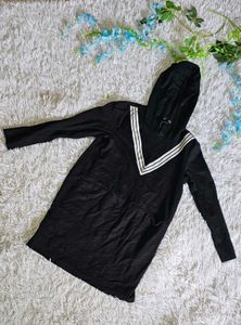 Black Hooded Dress
