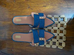 Denim Blue Flats & Sandals
