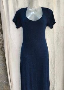 Elegant Navy Blue Midi Dress