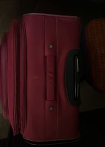Spacious Red Travel Suitcase