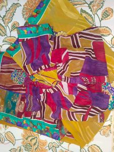 Yellow Net Saree with Embellishments