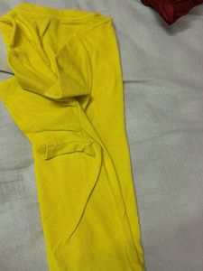 Bright Yellow Zara Textured T-Shirt