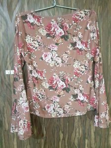 Floral Bell Sleeve Top