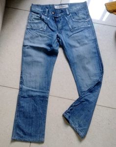 Women's Blue Distressed Denim Jeans