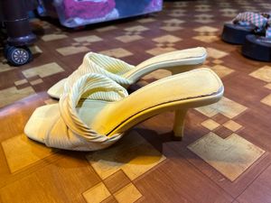 Yellow Heeled Mules