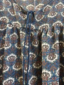 Blue Paisley print Top