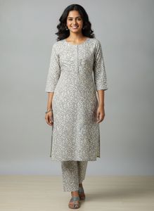 Floral Kurta Set with Pants