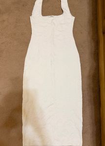 ZARA Square Neck Midi Dress