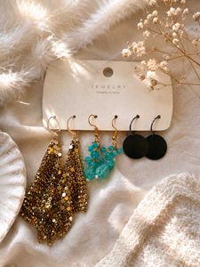 3 Pairs of Dangle Earrings