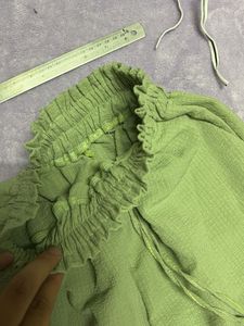 Comfortable Green Textured Pants22-24