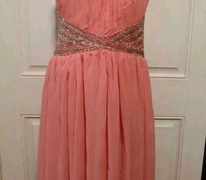 with freebies 🫶 Stunning Peach Embellished Gown