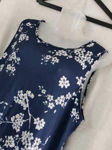 Emery rose(shein) Navy Floral Sleeveless Dress