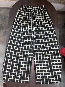 Stylish Black & White Checkered Palazzos