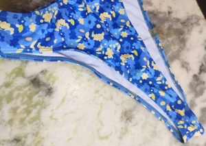 Blue Floral Bikini Bottom