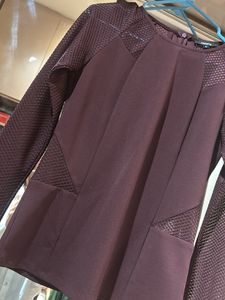 Maroon Fitted Top