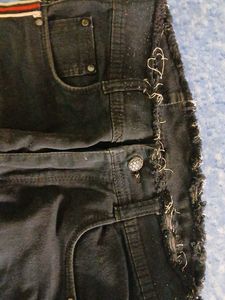 Black Jeans with Side Stripe