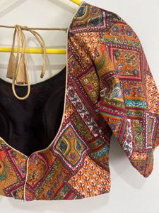 Vibrant Navratri Printed Padded Ethnic Blouse