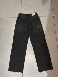 Black off duty Wide Leg Jeans