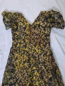 Vintage Floral Print Dress for Girls