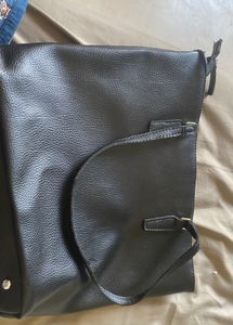 CROSS Black Faux Leather Tote Bag