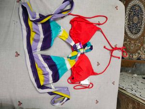 Vibrant Striped Bikini Set