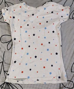 White Star Print T-Shirt