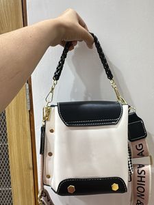 Stylish Black &amp; White Crossbody Bag