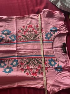 Floral Pink Dress With Bottom