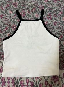 white crop top