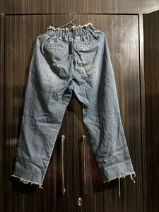 Distressed Blue Denim short Jeans