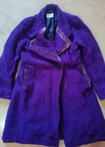 Vintage Purple violet Wool Blend Coat
