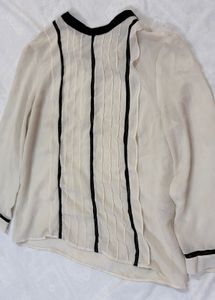 Zara Elegant Sheer Blouse