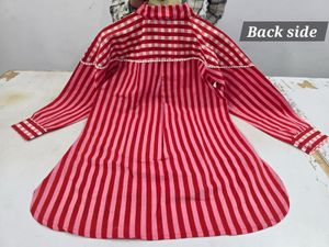 Stylish Pink Striped Co-ord Set