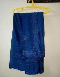 Blue Embellished Saree 💙