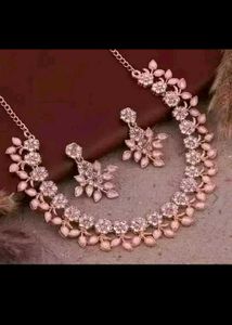 Elegant Floral Necklace & Earring Set